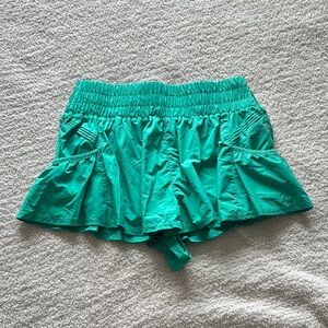 Green Free People - Get Your Flirt On Shorts